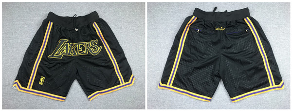 Personalized Lakers Black Just Don With Pocket Swingman Shorts