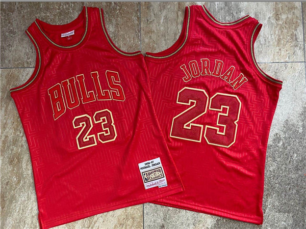 Personalized Bulls 23 Michael Jordan Red 1996-97 Hardwood Classics Jersey