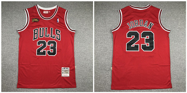 Personalized Bulls 23 Michael Jordan Red NBA Finals 1997-98 Hardwood Classics Jersey