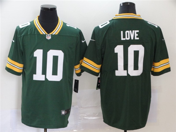 Personalized Packers 10 Jordan Love Green 2020 NFL Draft First Round Pick Untouchable Limited Jersey