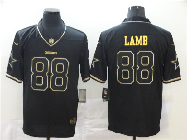 Personalized Cowboys 88 Ceedee Lamb Black Gold Untouchable Limited Jersey