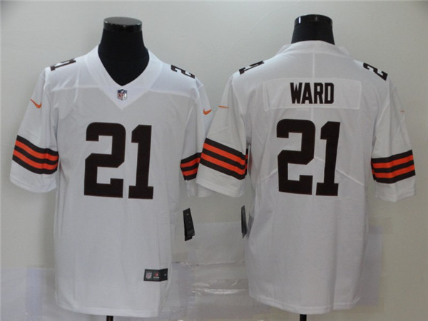 Personalized Browns 21 Denzel Ward White 2020 New Untouchable Limited Jersey