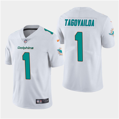 Personalized Miami Dolphins #1 Tua Tagovailoa 2020 NFL Draft Limited Jersey – White