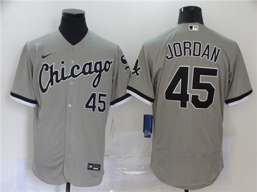 Personalized White Sox 45 Michael Jordan Gray 2020 Flexbase Jersey