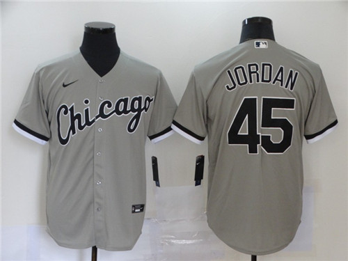 Personalized White Sox 45 Michael Jordan Gray 2020 Cool Base Jersey