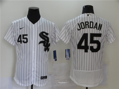 Personalized White Sox 45 Michael Jordan White 2020 Flexbase Jersey