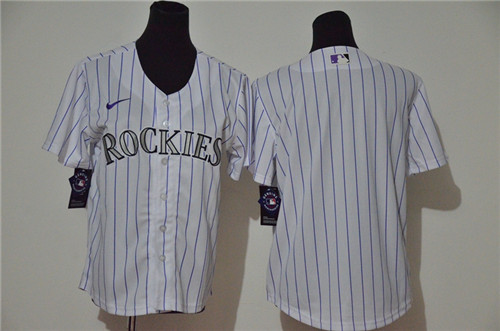 Personalized Rockies Blank White Youth Cool Base Jersey