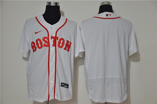 Personalized Red Sox Blank White 2020 Flexbase Jersey