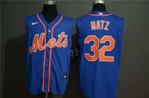 Personalized Mets 32 Steven Matz Royal Cool Base Sleeveless Jersey