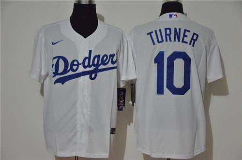 Personalized Dodgers 10 Justin Turner White 2020 Cool Base Jersey
