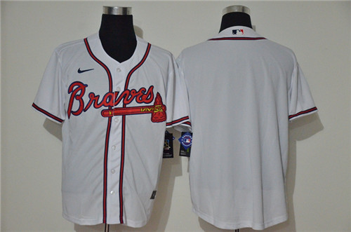 Personalized Braves Blank White 2020 Cool Base Jersey