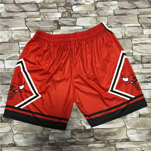 Personalized Bulls Red Black Big Face With Pocket Swingman Shorts