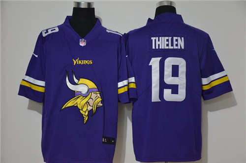Personalized Vikings 19 Adam Thielen Purple Untouchable Limited Jersey