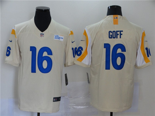 Personalized Rams 16 Jared Goff Bone 2020 New Untouchable Limited Jersey