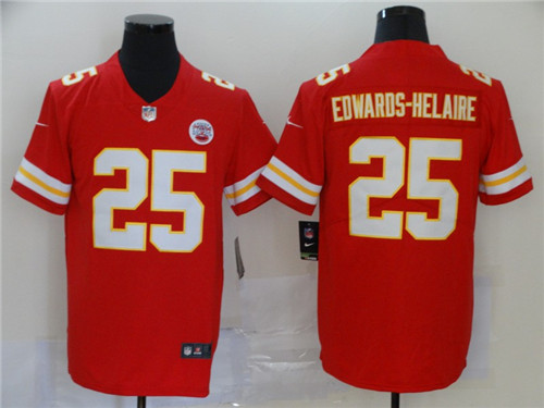 Personalized Chiefs 25 Clyde Edwards-Helaire Red 2020 NFL Draft First Round Pick Untouchable Limited Jersey