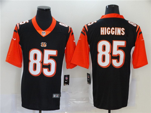 Personalized Bengals 85 Tee Higgins Black 2020 NFL Draft First Round Pick Untouchable Limited Jersey