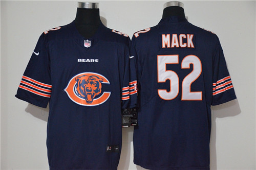 Personalized Bears 52 Khalil Mack Navy Untouchable Limited Jersey