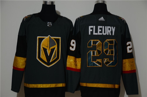 Personalized Vegas Golden Knights 29 Marc-Andre Fleury Gray Fashion Jersey