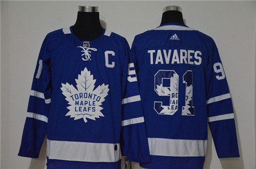 Personalized Maple Leafs 91 John Tavares Blue Fashion Jersey