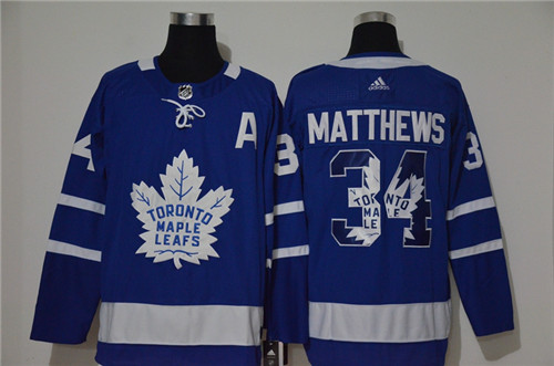 Personalized Maple Leafs 34 Auston Matthews Blue Fashion Jersey