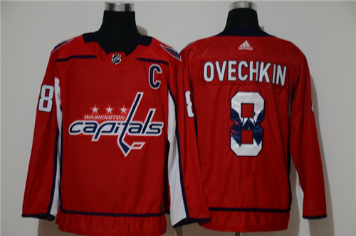 Personalized Capitals 8 Alexander Ovechkin Red Fashion Jersey