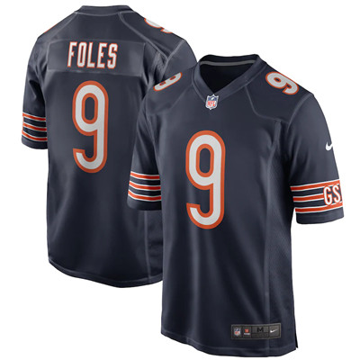 Personalized Men’s Chicago Bears Nick Foles #9 Navy Limited Jersey