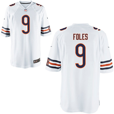 Personalized Men’s Chicago Bears Nick Foles #9 White Limited Jersey