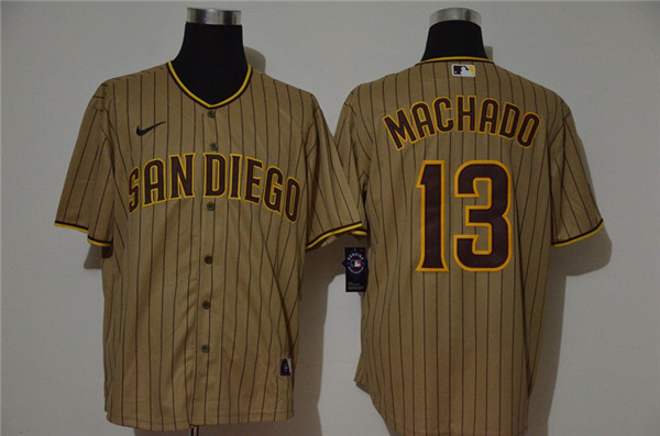 Personalized Padres 13 Manny Machado Brown 2020 Cool Base Jersey