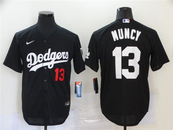 Personalized Dodgers 13 Max Muncy Black 2020 Cool Base Jersey