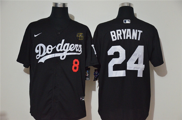 Personalized Dodgers 24 Kobe Bryant Black 2020 KB Cool Base Jersey