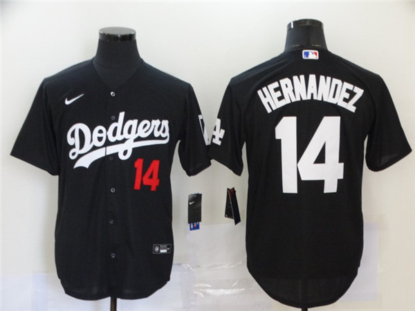 Personalized Dodgers 14 Enrique Hernandez Black 2020 Cool Base Jersey