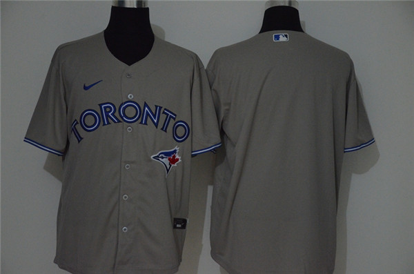 Personalized Blue Jays Blank Gray 2020 Cool Base Jersey