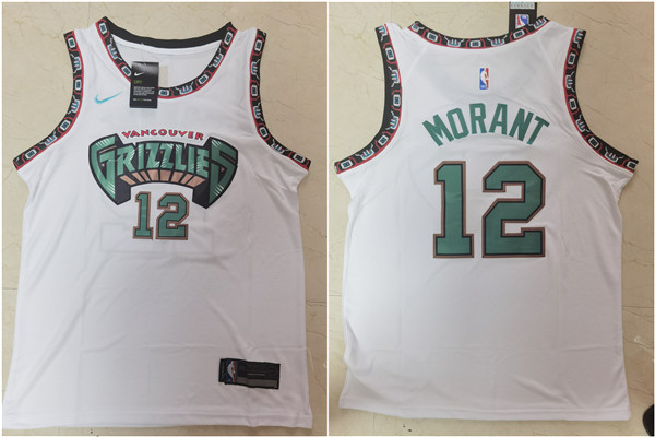 Personalized Grizzlies 12 Ja Morant White Swingman Jersey