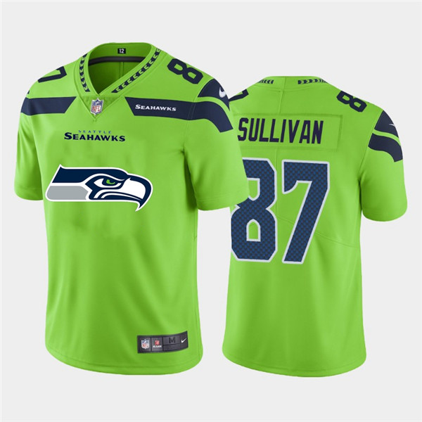 Personalized Seahawks 87 Stephen Sullivan Green Team Big Logo Untouchable Limited Jersey