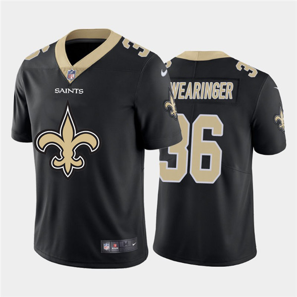 Personalized Saints 36 D.J. Swearinger Black Team Big Logo Untouchable Limited Jersey