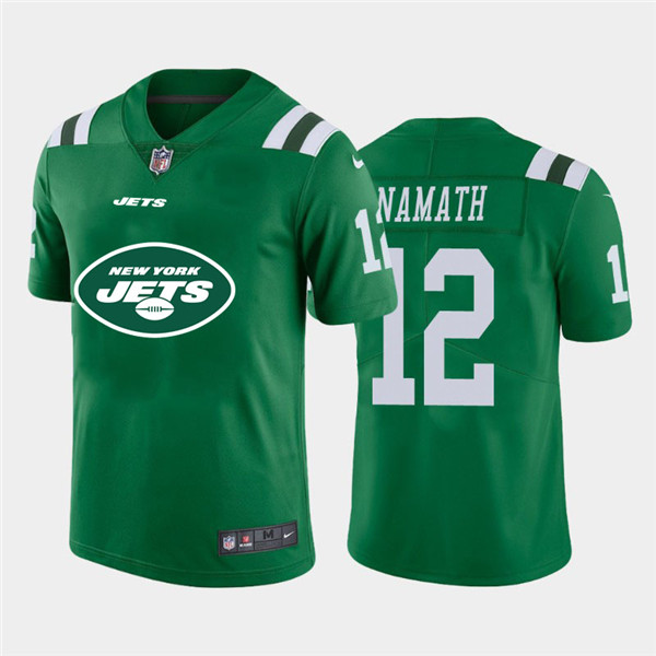 Personalized Jets 12 Joe Namath Green Team Big Logo Untouchable Limited Jersey