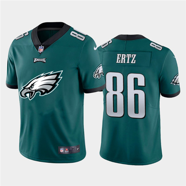 Personalized Eagles 86 Zach Ertz Green Team Big Logo Untouchable Limited Jersey