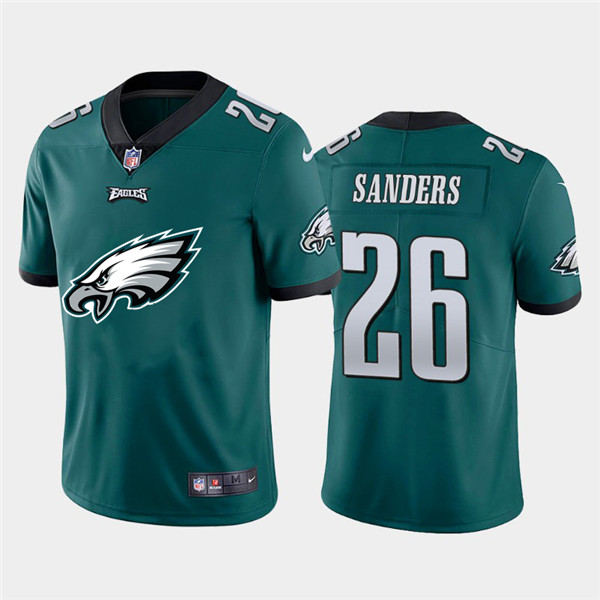 Personalized Eagles 26 Miles Sanders Green Team Big Logo Untouchable Limited Jersey
