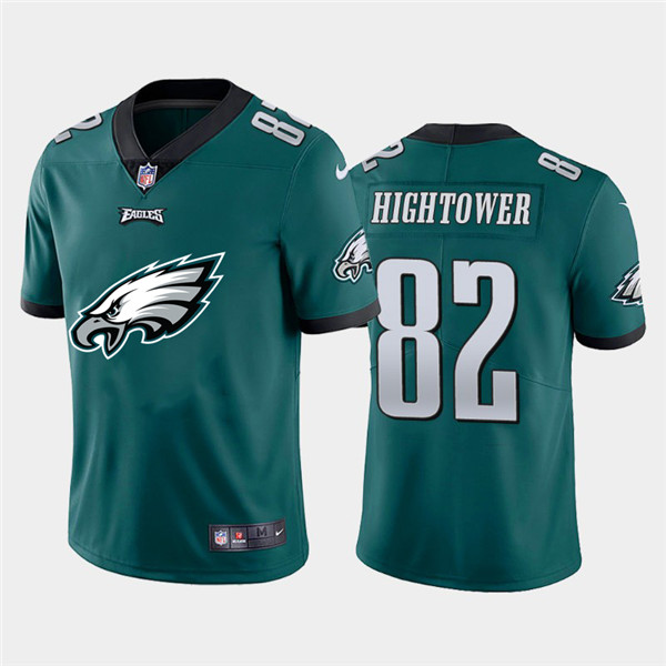 Personalized Eagles 82 John Hightower Green Team Big Logo Untouchable Limited Jersey