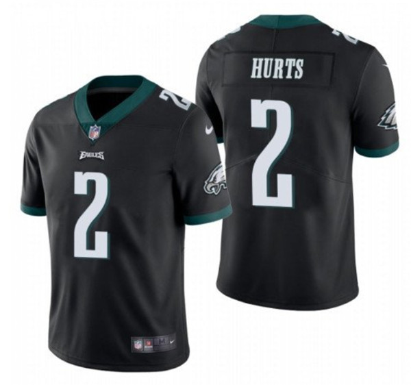 Personalized Eagles 2 Jalen Hurts Black 2020 NFL Draft First Round Pick Untouchable Limited Jersey