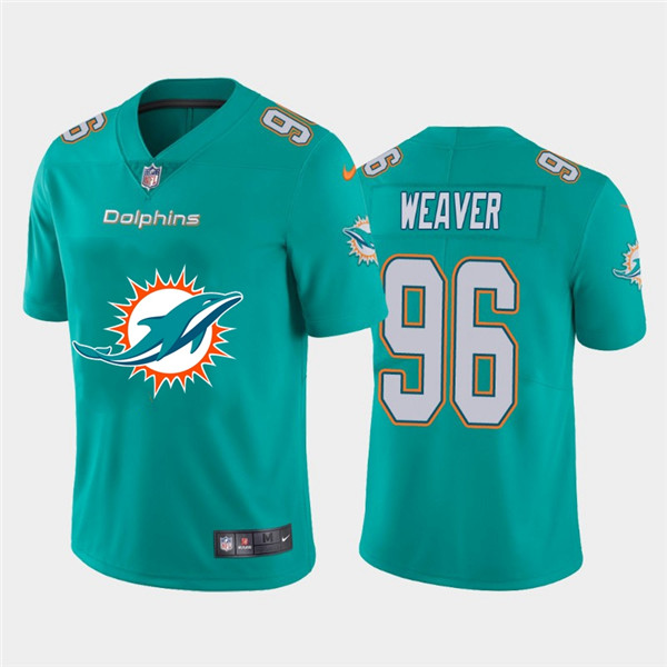 Personalized Dolphins 96 Curtis Weaver Aque Team Big Logo Untouchable Limited Jersey
