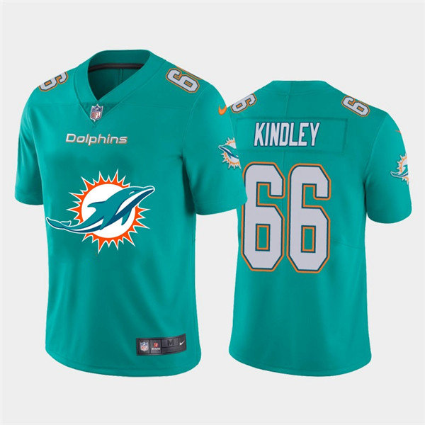Personalized Dolphins 66 Solomon Kindley Aque Team Big Logo Untouchable Limited Jersey