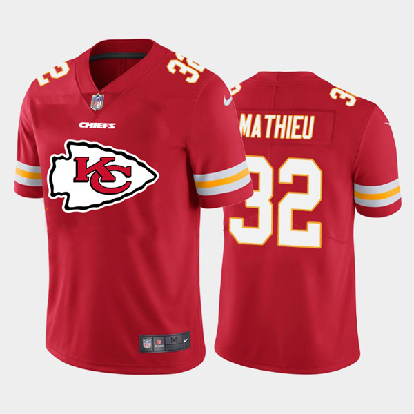 Personalized Chiefs 32 Tyrann Mathieu Red Team Big Logo Untouchable Limited Jersey