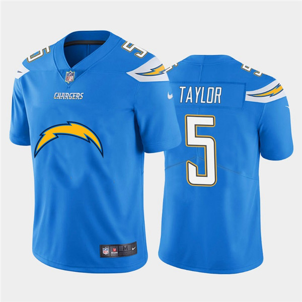 Personalized Chargers 5 Tyrod Taylor Blue Team Big Logo Untouchable Limited Jersey