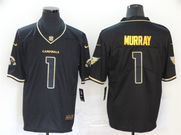 Personalized Cardinals 1 Kyler Murray Black Gold Untouchable Limited Jersey