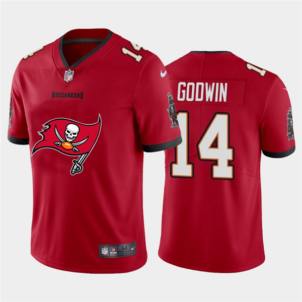 Personalized Buccaneers 14 Chris Godwin Red Team Big Logo Untouchable Limited Jersey
