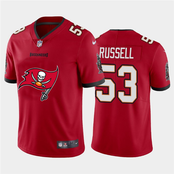 Personalized Buccaneers 53 Chapelle Russell Red Team Big Logo Untouchable Limited Jersey