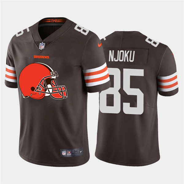 Personalized Browns 85 David Njoku Brown Team Big Logo Untouchable Limited Jersey