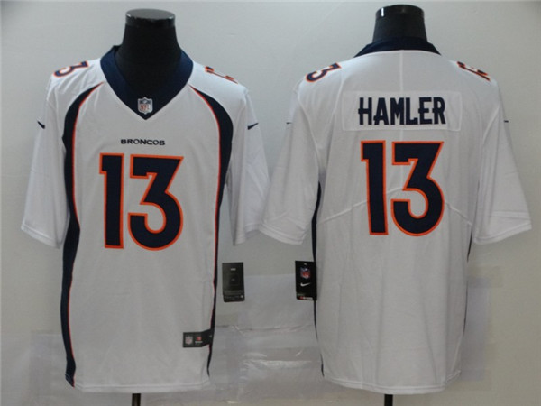 Personalized Broncos 13 KJ Hamler White 2020 NFL Draft Untouchable Limited Jersey