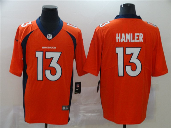 Personalized Broncos 13 KJ Hamler Orange 2020 NFL Draft Untouchable Limited Jersey